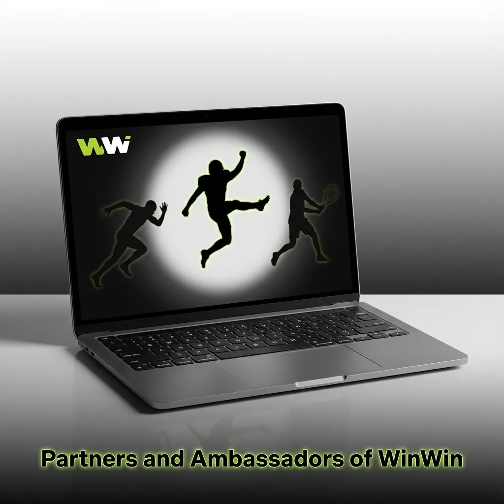 Illustrated collage of WinWin partners in Bangladesh, featuring cricket, football, esports, review sites, and payment logos