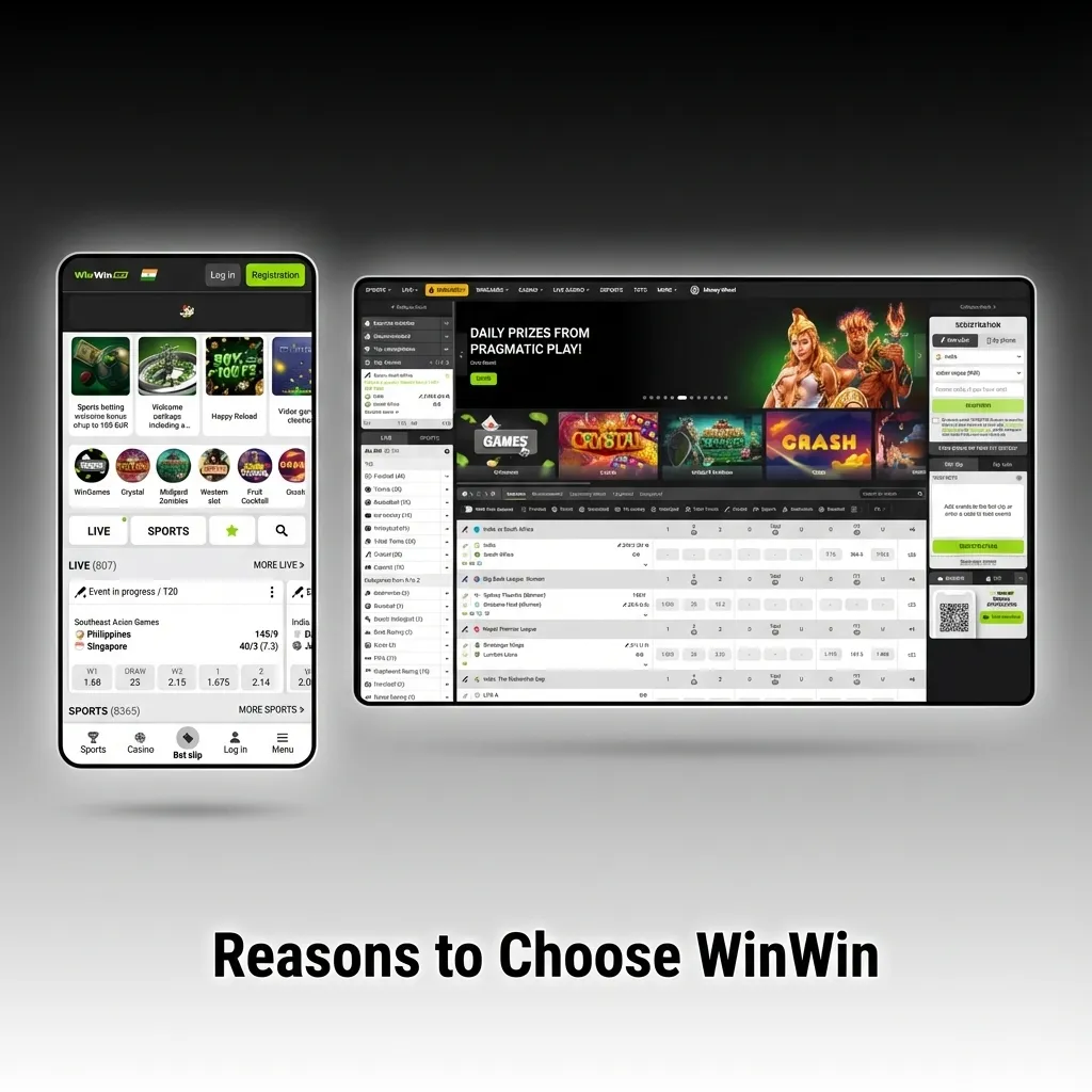 Graphic listing reasons Bangladeshi bettors choose WinWin: local payments, fair odds, casino games, 24/7 support.
