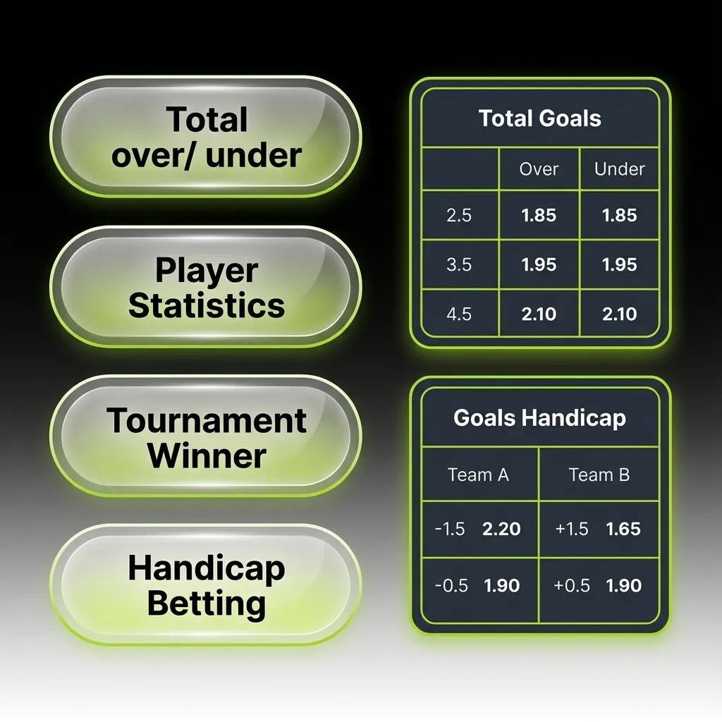 Infographic explaining single, express, and system sports bets with brief descriptions of risk and reward